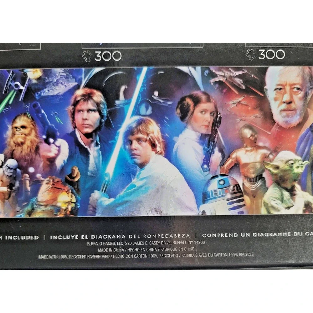 Buffalo Games Star Wars 4 Jigsaw Puzzles 300 & 500 Piece Multicolor Set Box‎
